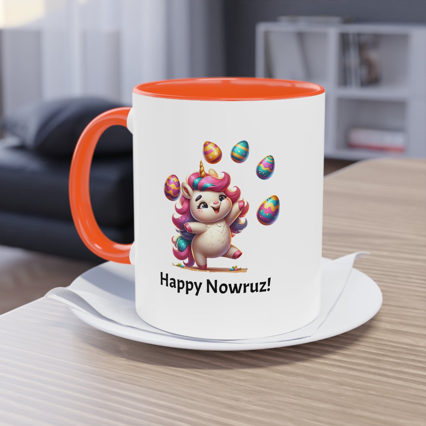 Unicorn Nowruz two-tone Mug